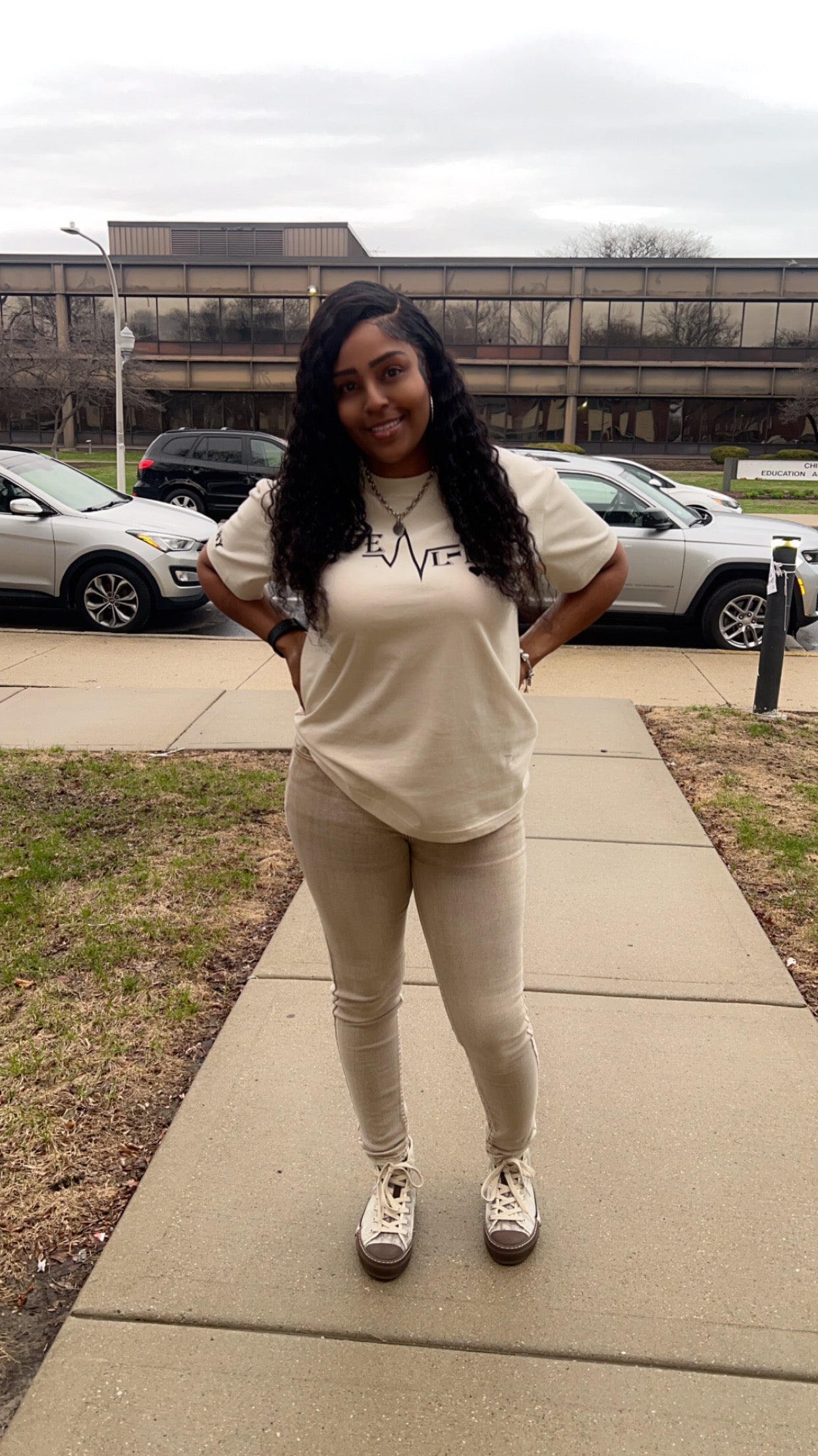 Oversized T-shirt/with heart